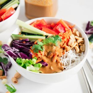 spring roll salad featured image