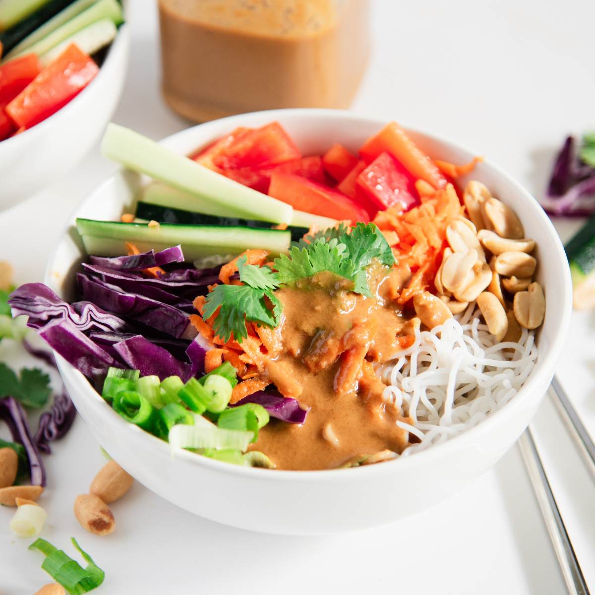 spring roll salad featured image