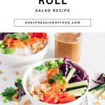 spring roll salad recipe - Pinterest graphic