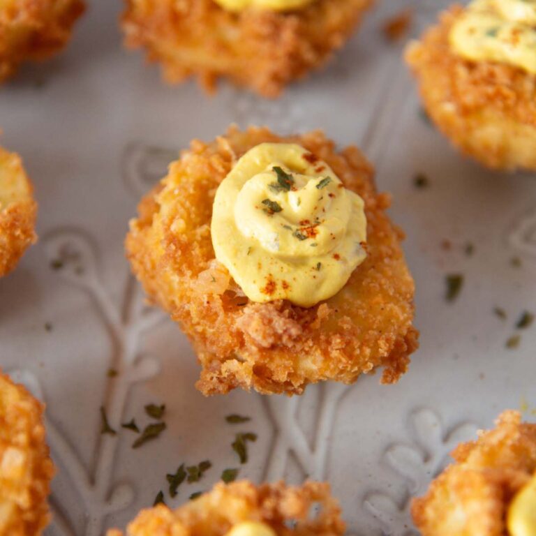 deep fried deviled eggs featured image