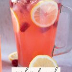 raspberry lemonade recipe -Pinterest graphic