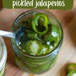 easy refrigerator pickled jalapenos - Pinterest graphic