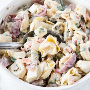 Italian Tortellini pasta salad featured image